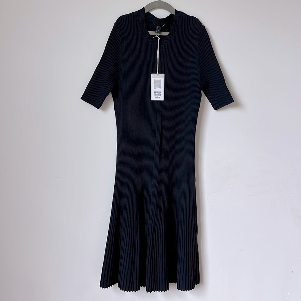 Brand New w Tags! COS Navy Rib Knit Dress Size EUR S